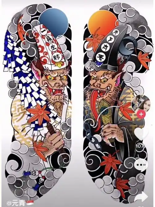 开衫纹身手稿分享