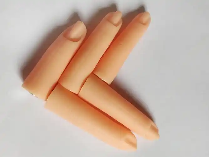 美甲产品 硅胶假手指 练习手指美甲用品 5个/套