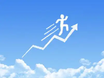 收烟成长进步箭头图云的形状照片