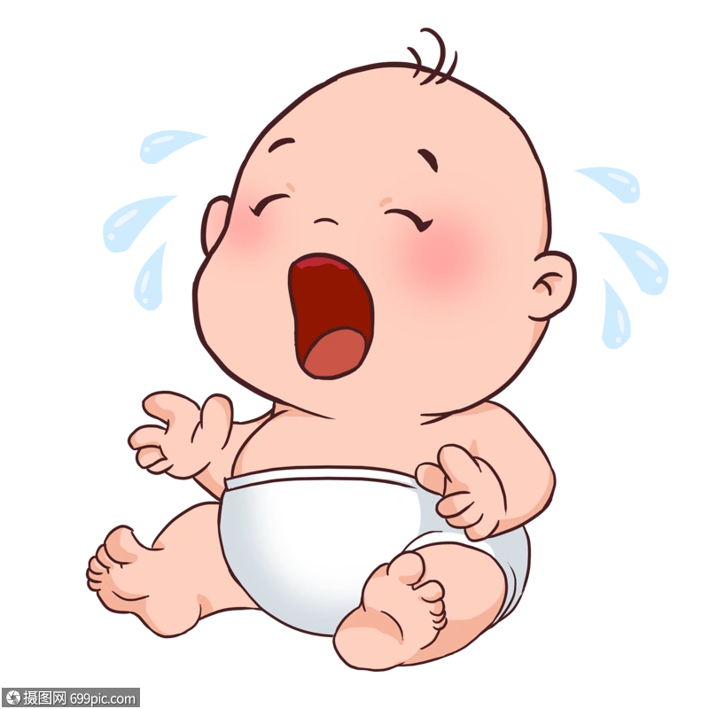 卡通宝宝哭闹图片