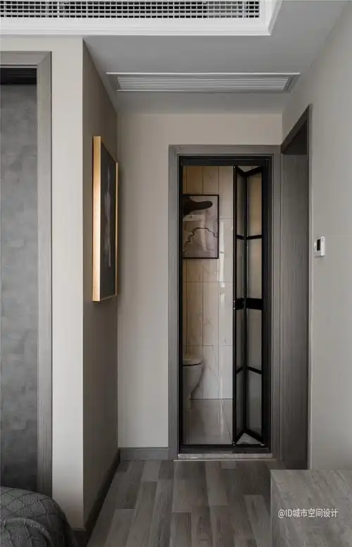 85㎡现代简约装修卫生间折叠门设计