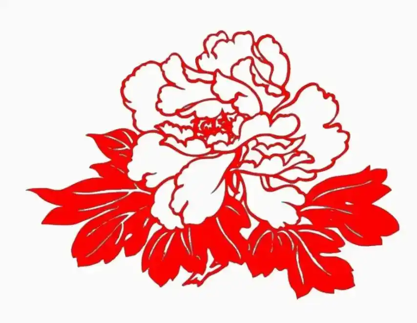牡丹剪纸.