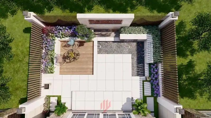 广东40平现代风格洋房花园设计