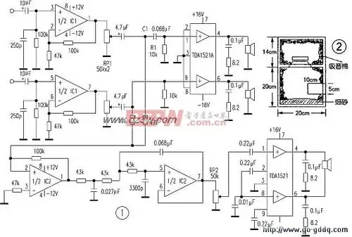 >大功率低音炮电路图