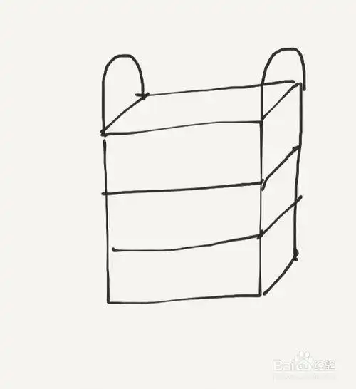 鞋架的立体简笔画