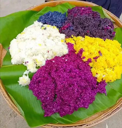 壮族三月三五色糯米饭传递浓浓警民情