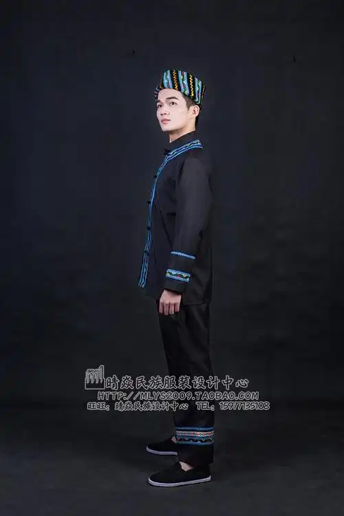新款米粒热销定制少数民族瑶族服装黑色生活接待民族服装