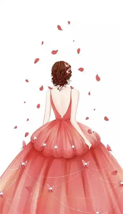 唯美婚纱图片新娘背影卡通 星光不问赶路人时光不负有心人_7