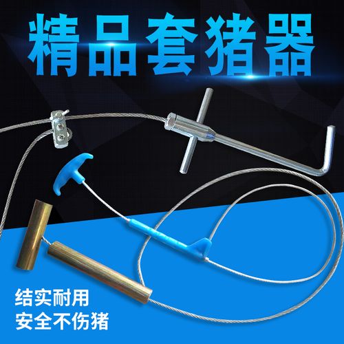 兽用器械套猪器金属塑料猪保定器不锈钢钢管套定器套猪绳养猪设备