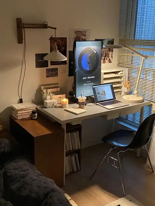 01016068书桌布置小户型ins风办公书桌改造