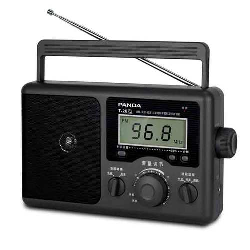 熊猫t-26 老年人全波段半导体收音机小型便携大液晶学生英语听力