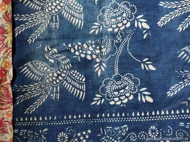 首页 零售 其他布艺品 >> 民国印花蜡染布凤凰门帘