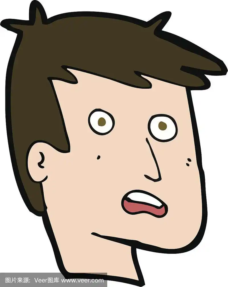 卡通不开心的脸