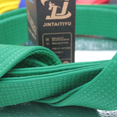 24米18米2米的绿色跆拳道腰带跆拳道绿带绣字6级儿童跆拳道腰带