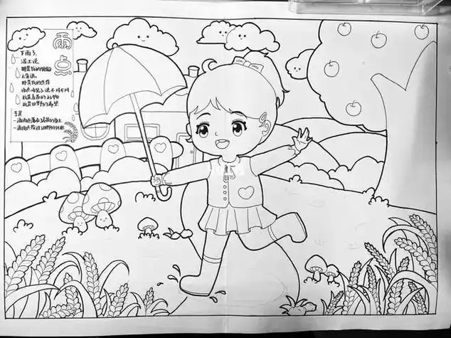 下雨了怎么画 美术下雨了怎么画