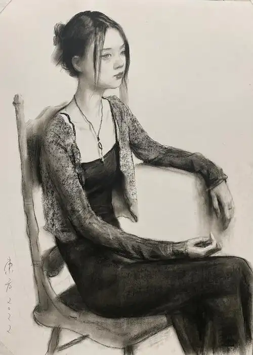 大神的半身像素描速写,牛!