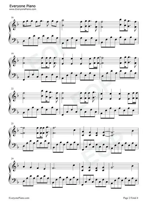 start over-梨泰院class插曲五线谱预览2