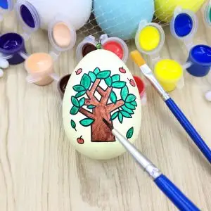 彩色仿真鸡蛋壳 幼儿园儿童创意diy绘画涂鸦复活节彩蛋手工制作材