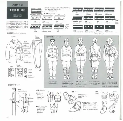 求二战日军所有军服的图片