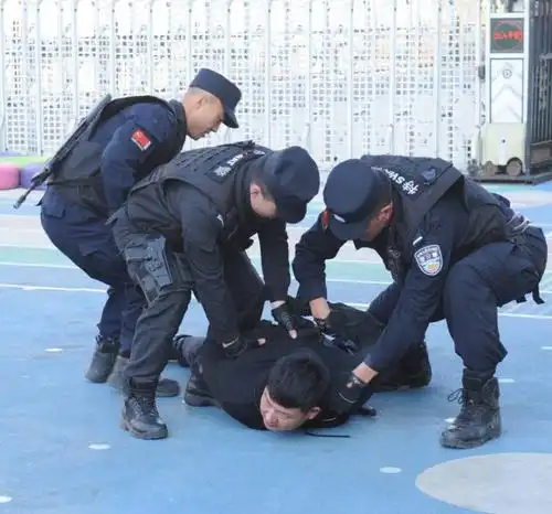 特警队特警向歹徒方向扔过一枚烟雾弹,以隐蔽队员行踪;就在此时,接到