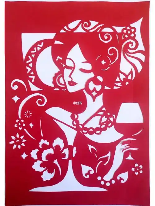 手工  #a3  #刻纸剪纸  #手工剪纸  #现代美女  #剪纸