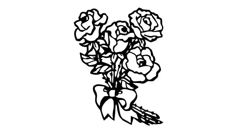 怎么画一束玫瑰花 - 简笔画 - 懂得