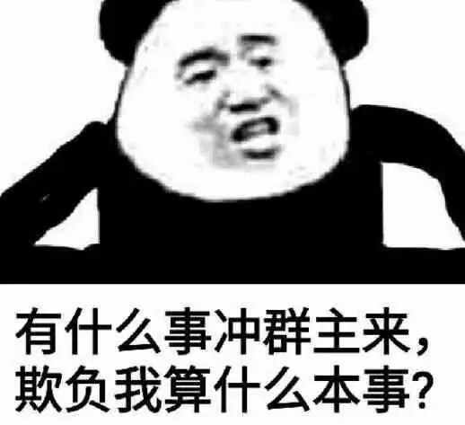 有什么事冲群主来,欺负我算什么本事?