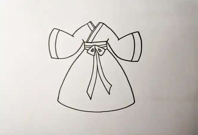 古风长裙简笔画简单古代最美丽裙子怎么画裙子简笔画步骤图古装衣服简
