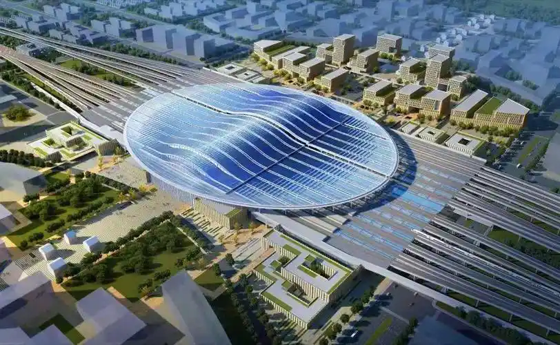 雄安站枢纽片区效果图雄安站枢纽片区实体图为大力加强品牌项目建设