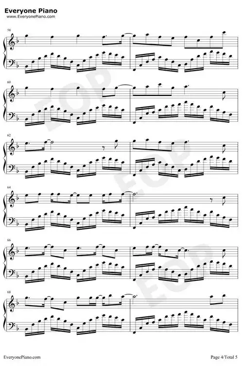 心跳的证明钢琴谱_刘人语_一吻定情心动版主题曲