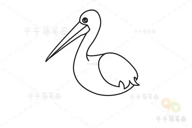 白鹮简笔画教程