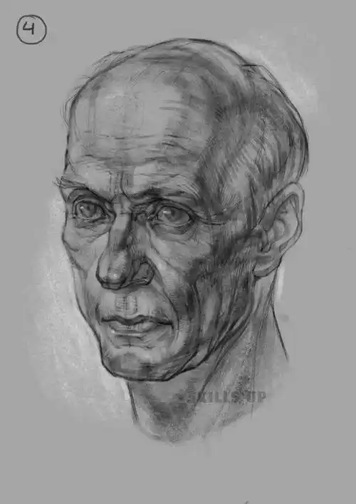素描人像大体到深入步骤图
