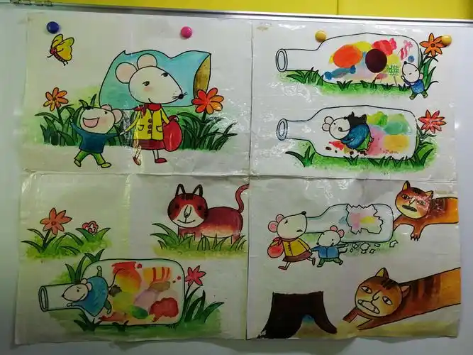 小朋友们,你们也来看图讲一讲故事吧.