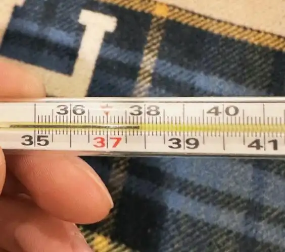 赵继伟晒出自己发烧38度的体温计照片,同时还晒出东北生病习惯吃的