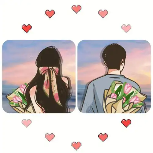 叮咚你有一组十月情侣头像待签收