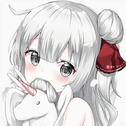 一些超级可爱的白底动漫头像8