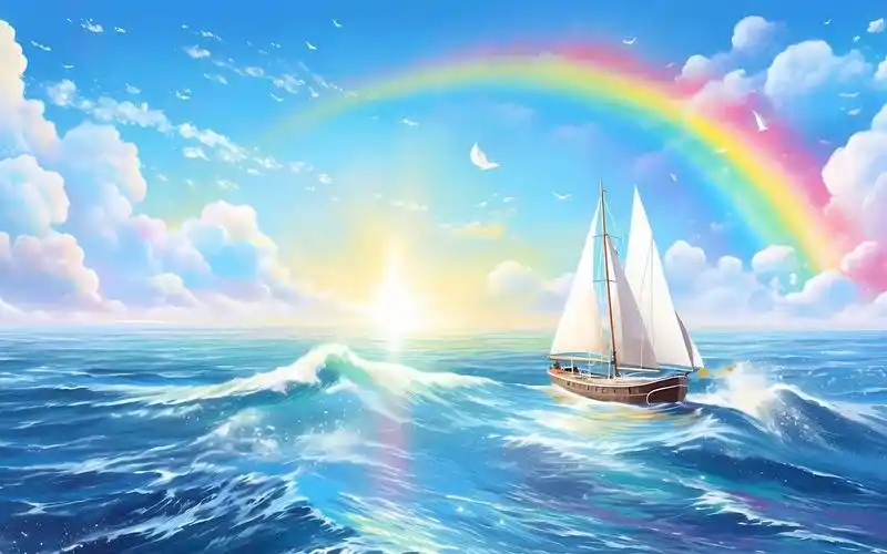 ai壁纸第38期 扬帆起航,每个人心中都有一道彩虹