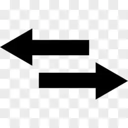 美元符号的轮廓与箭头指向左右图标