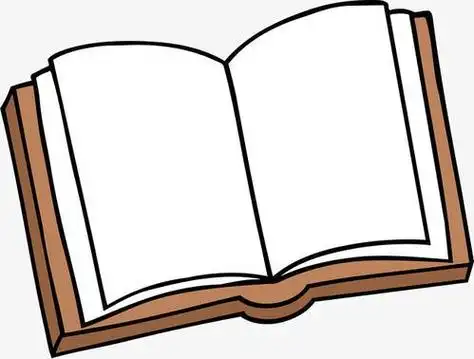 翻开的书本卡通简笔画