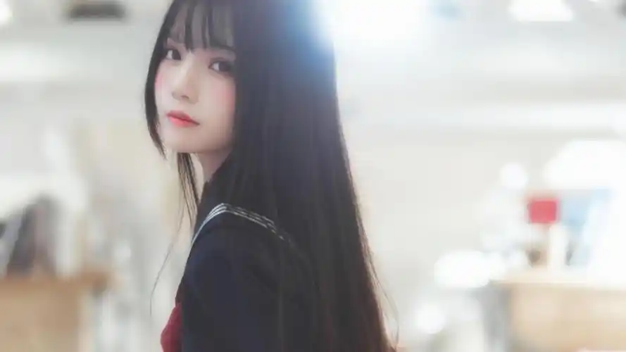 桜桃喵黑色水手服少女私房照,高清壁纸图片,大陆美女-回车桌面