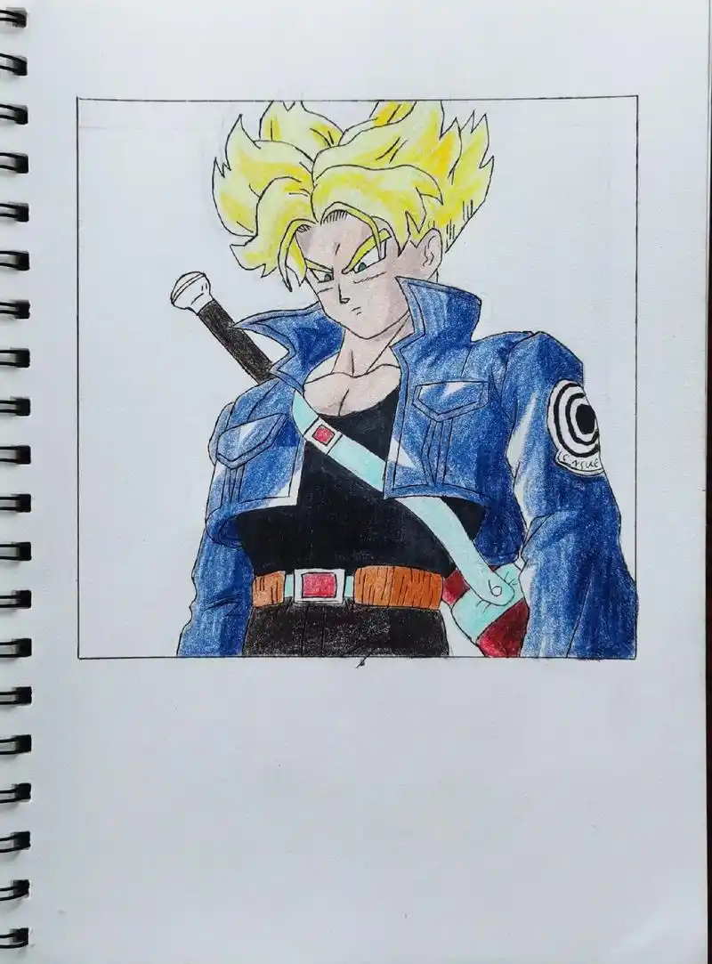 画画 #手绘 #临摹 #龙珠 #特兰克斯 - 抖音