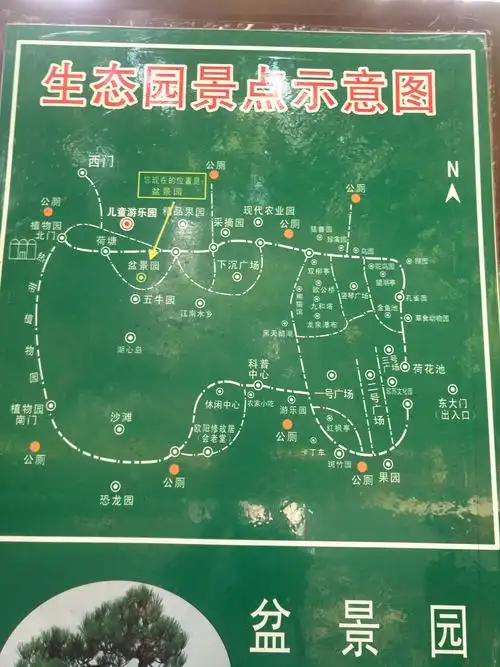 最后我们回去的路上,我们拍下了生态园的地图.