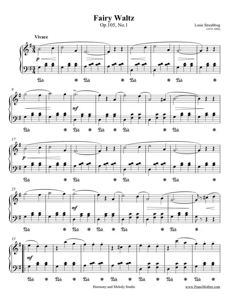 小仙女圆舞曲fariy waltz #小仙女圆舞曲钢琴谱#圆 - 抖音