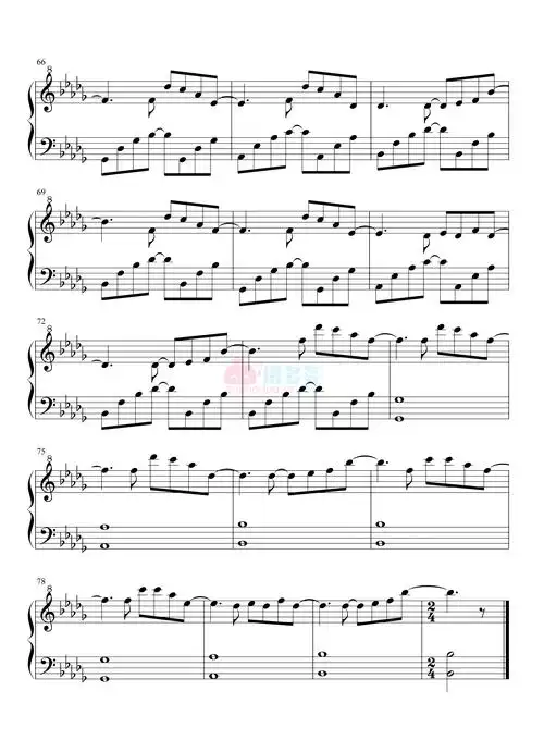 安苏羽傅梦彤潮汐natural钢琴谱