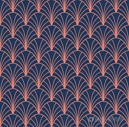 日本彩色观赏矢量背景.艺术装饰无缝图案.几何装饰纹理