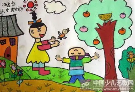 送小鸟回家简笔画