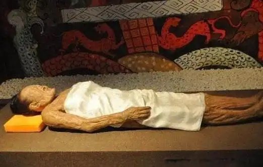 辛追夫人刚出土的样子图片嘴巴为什么是打开的还吐舌头