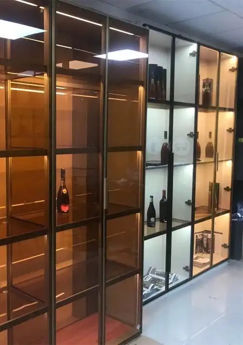 意式极简酒柜玻璃酒柜厂家现代简约风边柜定制