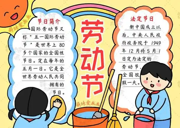 五一劳动节手抄报简单好画(简单漂亮)-图10