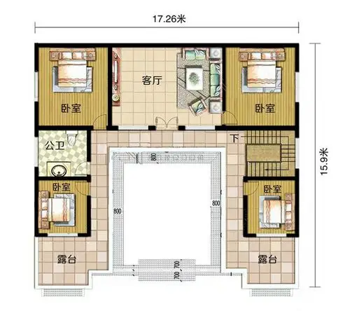 中式三合院自建方式设计图